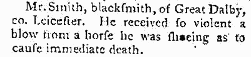 Deaths, Marriages, News and Promotions (1806)