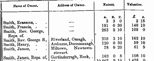 Freeholders in county Tyrone (1873-1875)