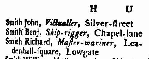 Inhabitants of Cowes in the Isle of Wight (1790-1797)