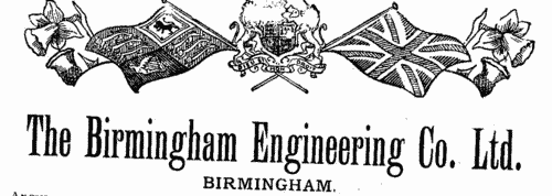 Workers from the Birmingham Engineering Co. Ltd., Birmingham, who fought in the Great War
 (1919)