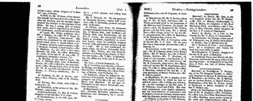 Marriages in Gloucestershire and Monmouthshire
 (1822)