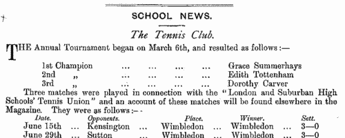 Wimbledon schoolgirls and schoolmistresses
 (1894)