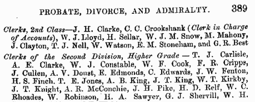 Civil Servants and Office Holders (1910)
