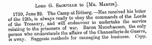 Sackville papers (1685-1799)