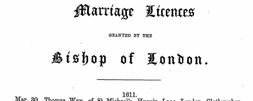 London Marriage Allegations (1611-1660)