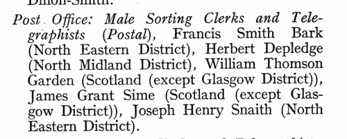 A clerk in the Scottish Special Areas Commission
 (1937)