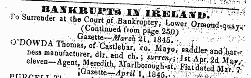 Irish Bankrupts
 (1845)