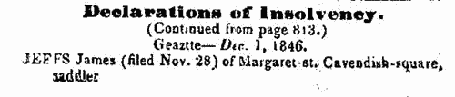 Declarations of Insolvency in England, Wales and Ireland
 (1847)