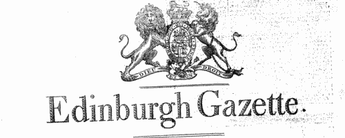 Witnesses to Scottish Partnerships Dissolved (1820)