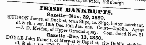 Irish Bankrupts (1851)