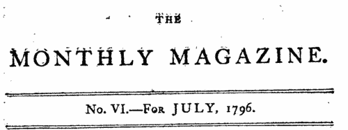 Northamptonshire News
 (1796)