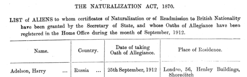 Naturalized Aliens (1912)