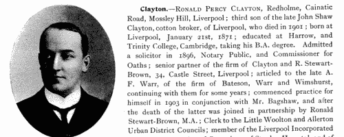 Eminent Accounts, Architects, Engineers &c. in Liverpool and Birkenhead
 (1911)