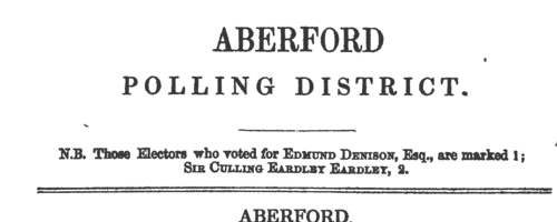 Electors for Azerley
 (1848)