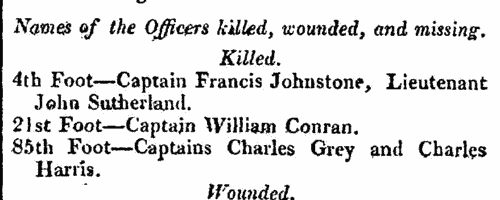 British Casualties at New Orleans: Sailors (1814-1815)