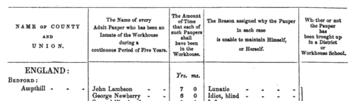 Long-stay Paupers in Workhouses: Berwick-upon-Tweed
 (1861)