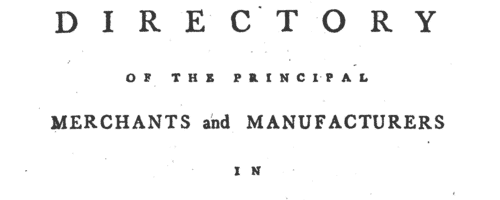 Staffordshire Merchants: Cheadle
 (1787)