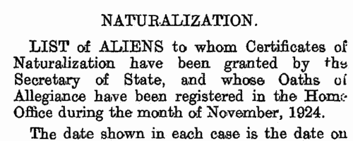 Naturalizations (1924)