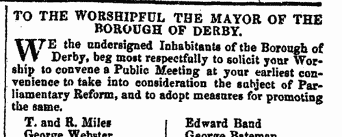 Inhabitants of the Borough of Derby
 (1859)