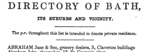 Directory of Bath (1848)