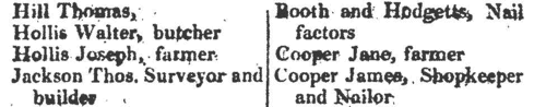 Staffordshire Villages Directory: Keele
 (1818)