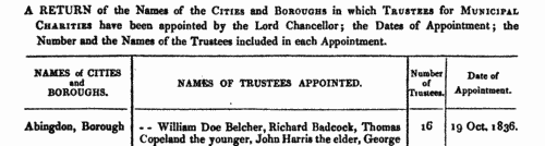 Trustees for the Municipal Charities of the Borough of Banbury
 (1838)