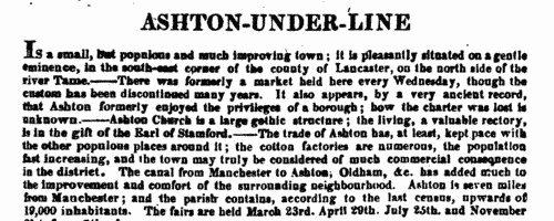 Ashton-under-Lyne Druggists
 (1818)