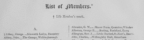 Members of the Royal Agricultural Society of England (1861)