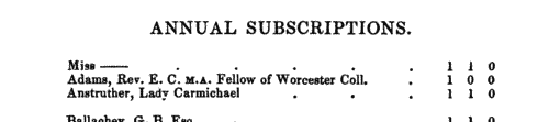 Oxford Area Supporters of the Church Missionary Society: Rousham
 (1848)