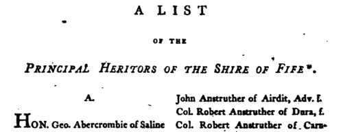 Heritors of Fife (1803)