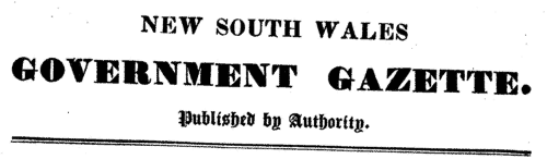 Purchasers of New South Wales Government Land (1836)