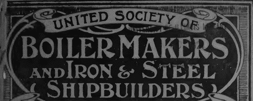 Boiler Makers and Iron and Steel Shipbuilders: Byker (1921)