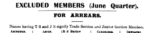 Carpenters Excluded from their Union: Arbroath (1907)