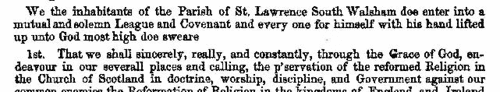 Parishioners of St Lawrence, South Walsham (1643)