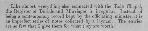 Bridegrooms at the Rolls Chapel (1742)