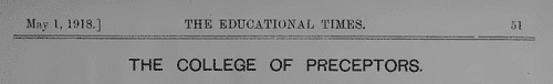Teachers' Diploma in Arithmetic (1918)